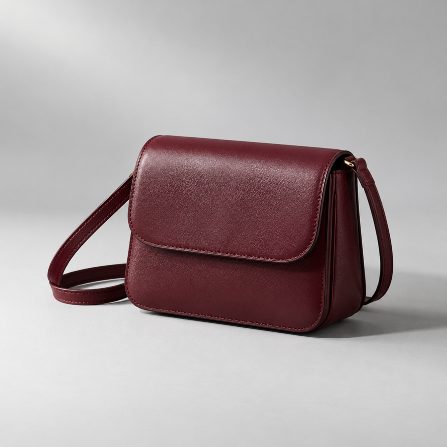 Iris Mini Crossbody in Burgundy — hero view