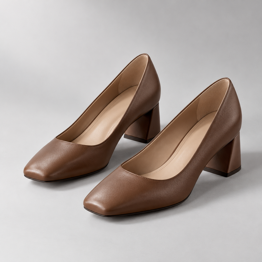 Orla Sculpted Pump in Cocoa — hero view