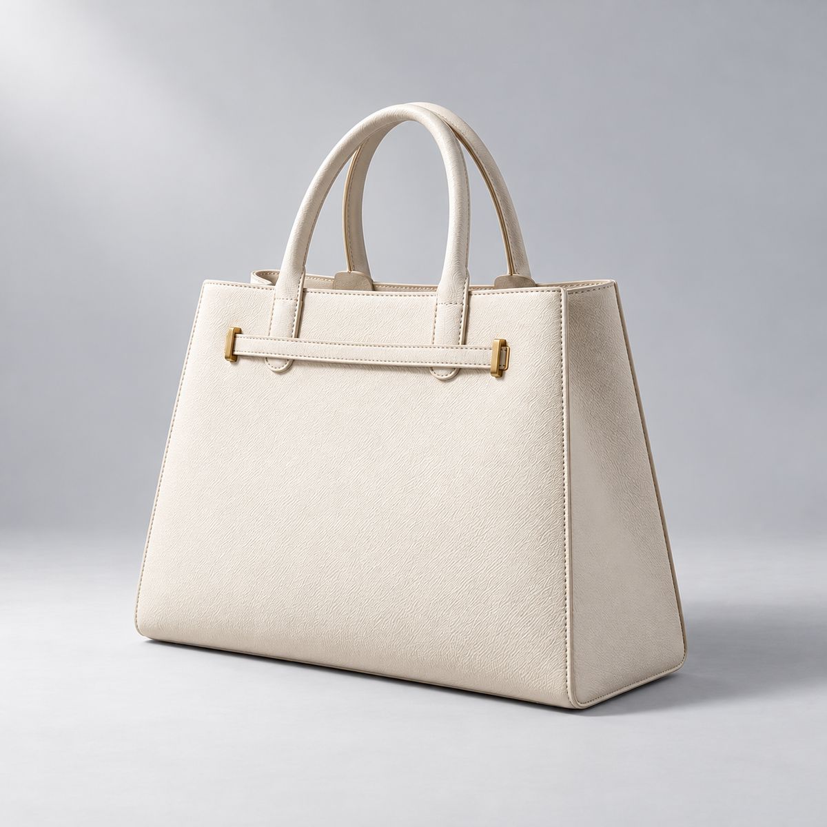 Arden Structured Tote in Ivory — alternate view
