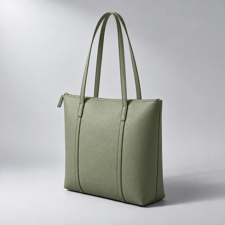 Cove Zip Tote in Sage — alternate view