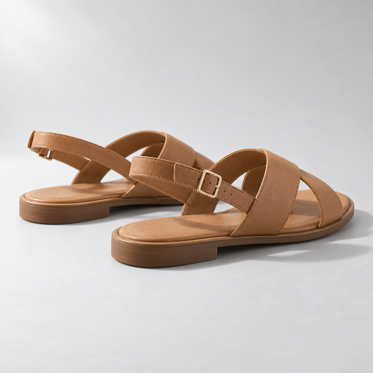 Elin Strap Sandal in Camel — alternate view