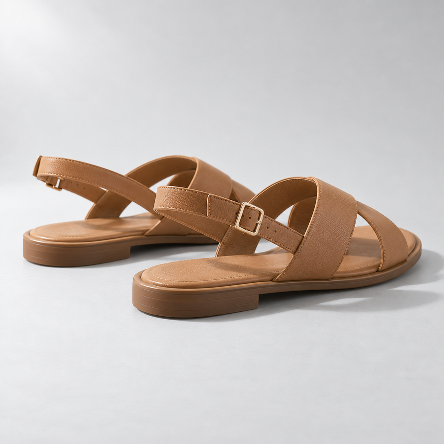 Elin Strap Sandal in Camel — alternate view