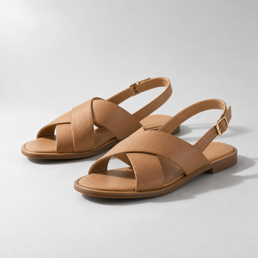 Elin Strap Sandal in Camel — hero view