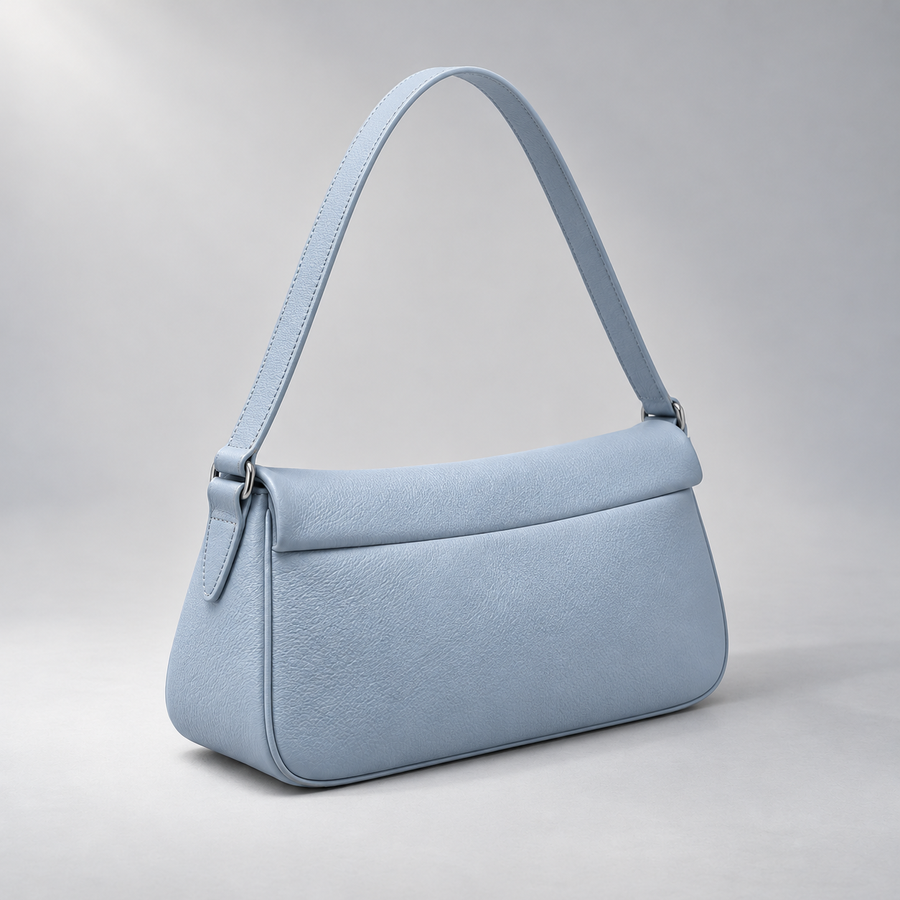 Lune Fold Shoulder Bag in Powder Blue — alternate view