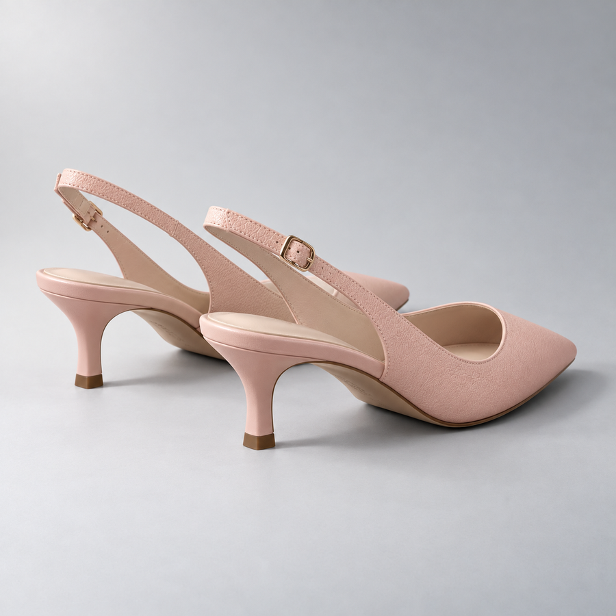 Lyra Slingback Heel in Blush — alternate view