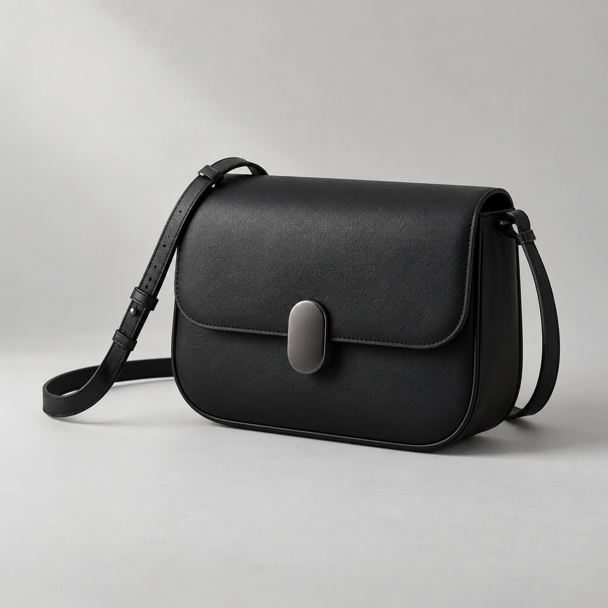 Romy Frame Crossbody in Black — hero view