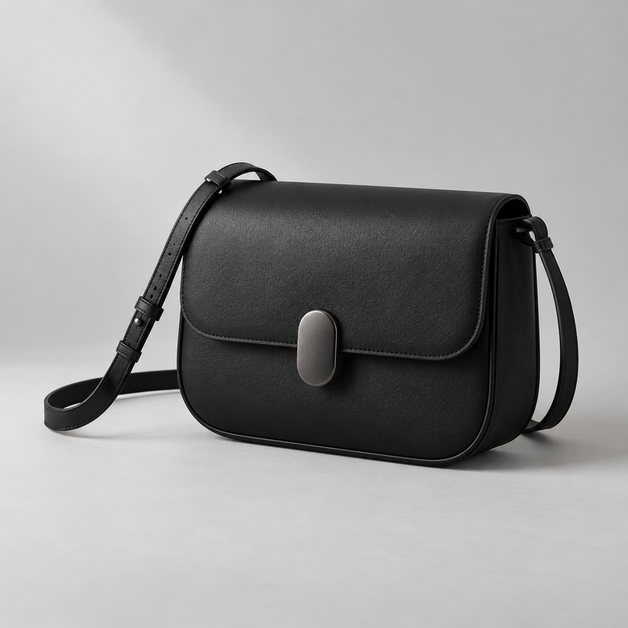 Romy Frame Crossbody in Black — hero view