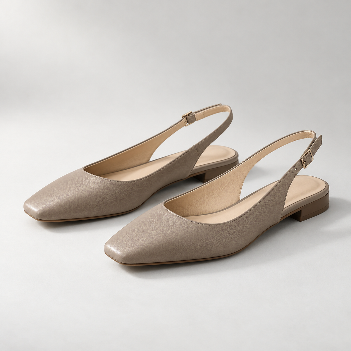 Sola Slingback Flat in Taupe — hero view